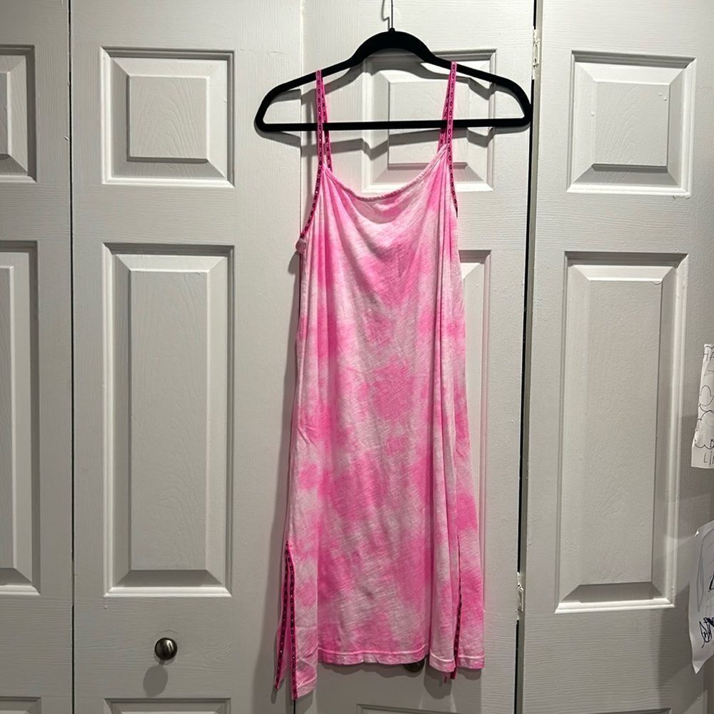 Pitusa Pink Tye Dye Bathing Suit Cover Up, Size Standard (M-XL)
